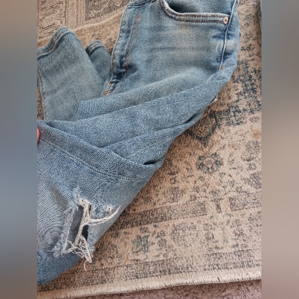 Zara Light Blue Straight Leg Jeans - Picture 4 of 5